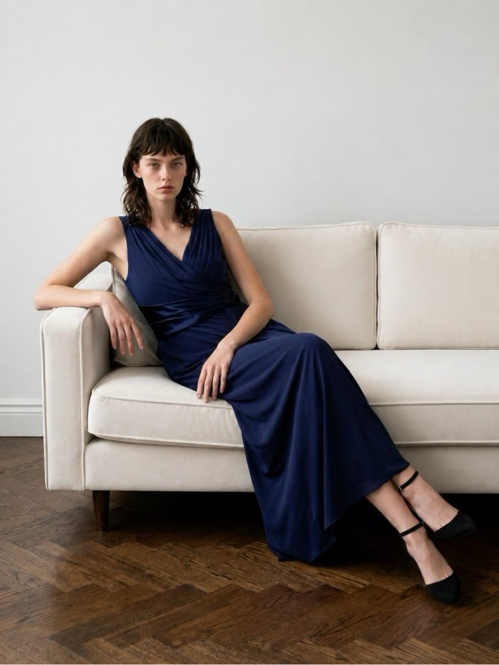 Evan Picone Midnight Blue maxi Dress